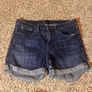 Vince Denim Shorts Dark Wash Cuffed Casual Everyday Size‎ 26